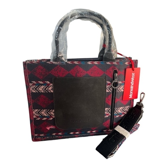 NWT MONTANA WEST SOUTHWESTERN PRINT CROSSBODY TOTE BAG - Picture 2 of 4